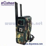 Wireless 5 bands Backpack GSM WiFi 3G 4G CDMA Cell Phone RF Bluetooth Jammer  with Built-in Battery